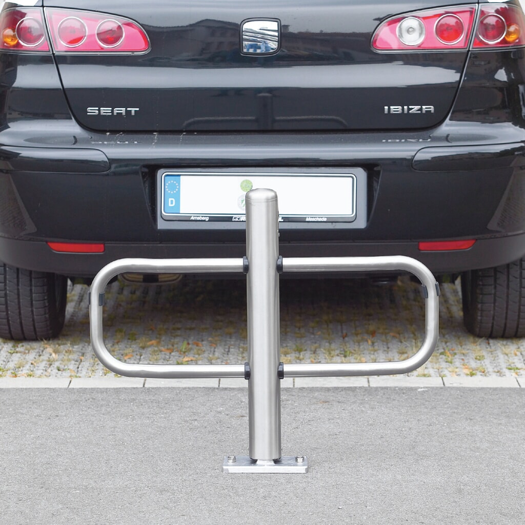Neerklapbare afzetbeugel van roestvrij staal, afsluitbaar, hoogte 630 mm Product afbeelding: Neerklapbare afzetbeugel van roestvrij staal, afsluitbaar, hoogte 630 mm