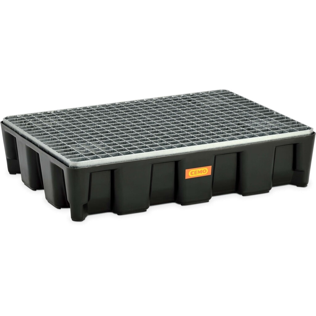 Product afbeelding: Oppervlakbeschermingssysteem CEMO, uit PE, stalen rooster, 60l