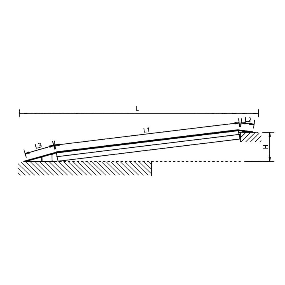 Productafbeelding nr. 3: Oprijplaat, inklapbaar, draagvermogen 300 kg, b x l 800 x 2.000 mm