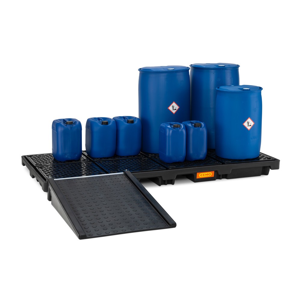 Productafbeelding nr. 2: Oprijplaat voor vatenlekbak CEMO 270/8, hxbxd 200 x 800 x 1.250 mm, draagvermogen 300 kg