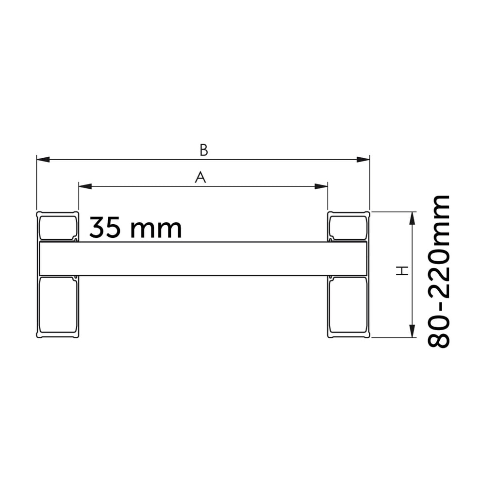 Productafbeelding nr. 2: Laadrails met roeden en rand, cap. 1.660 kg/paar, lengte 2.340 mm