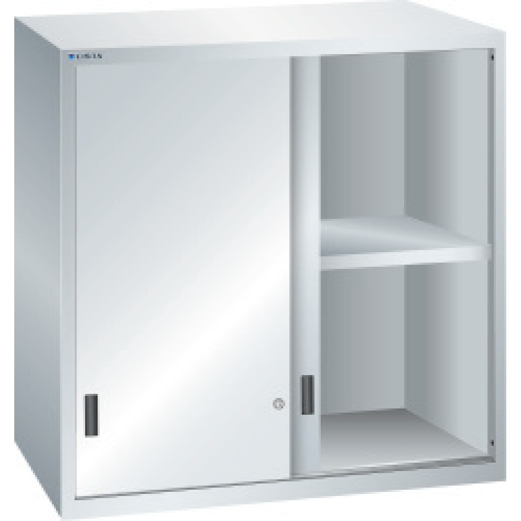 Opzet schuifdeurkast voor kantoorkast LISTA, hxbxd 1.000 x 1.023 x 725 mm, lichtgrijs Product afbeelding: Opzet schuifdeurkast voor kantoorkast LISTA, hxbxd 1.000 x 1.023 x 725 mm, lichtgrijs