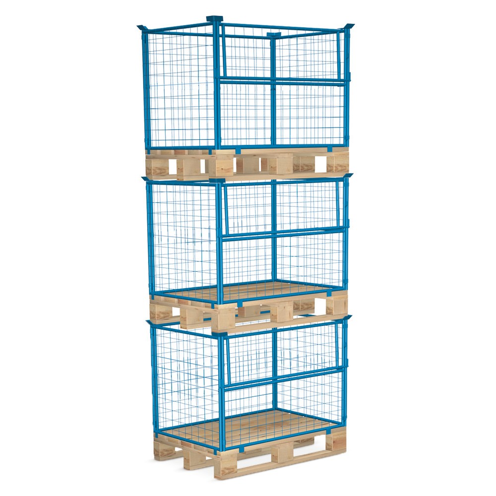 Productafbeelding nr. 2: Opzetframe voor pallets CORDES, half neerklapbaar, europallet, gelakt, hoogte 1.200 mm