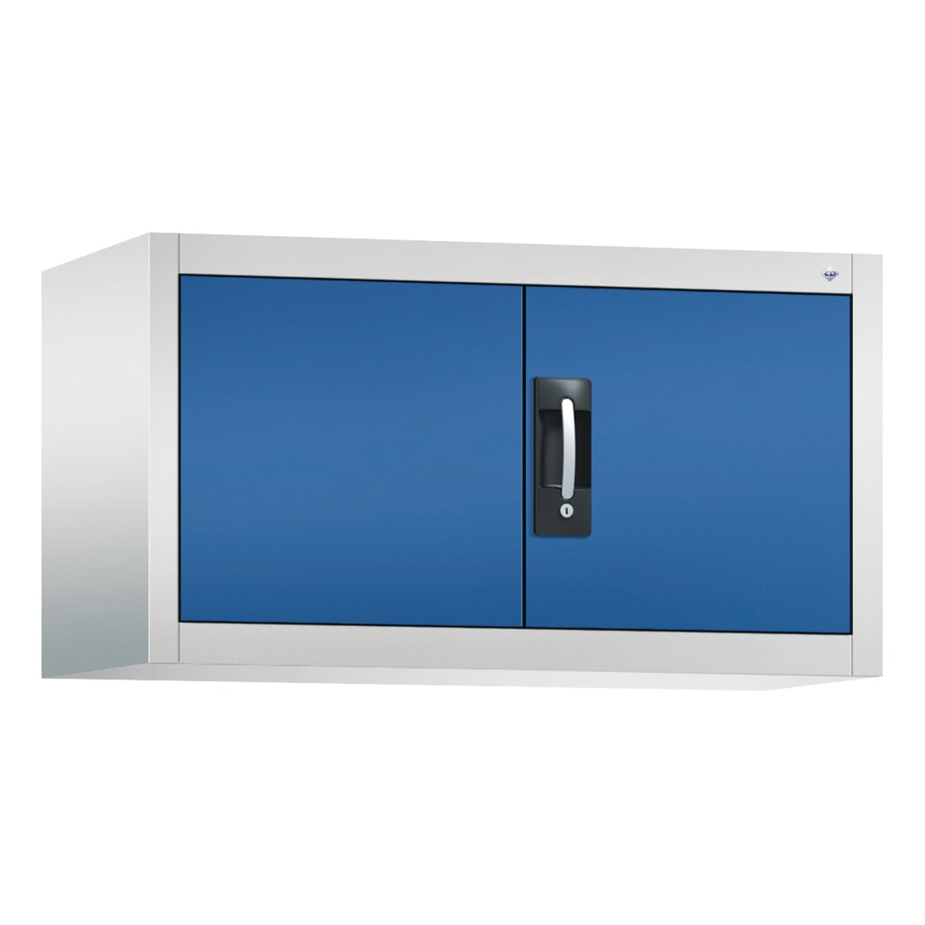 Product afbeelding: Bijzetkast C+P, hxbxd 500 x 930 x 400 mm, lichtgrijs, gentiaanblauw