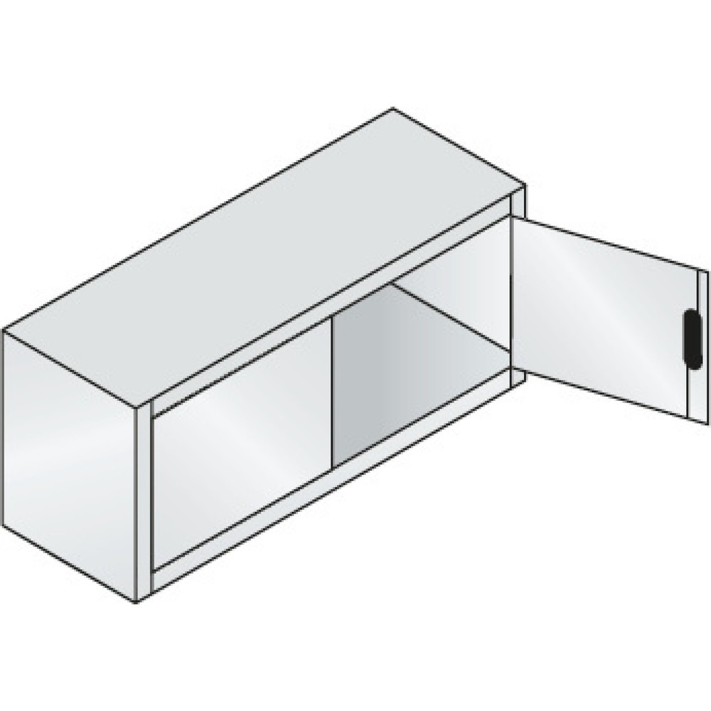 Productafbeelding nr. 2: Bijzetkast C+P, hxbxd 500 x 1.200 x 400 mm, lichtgrijs, lichtgrijs
