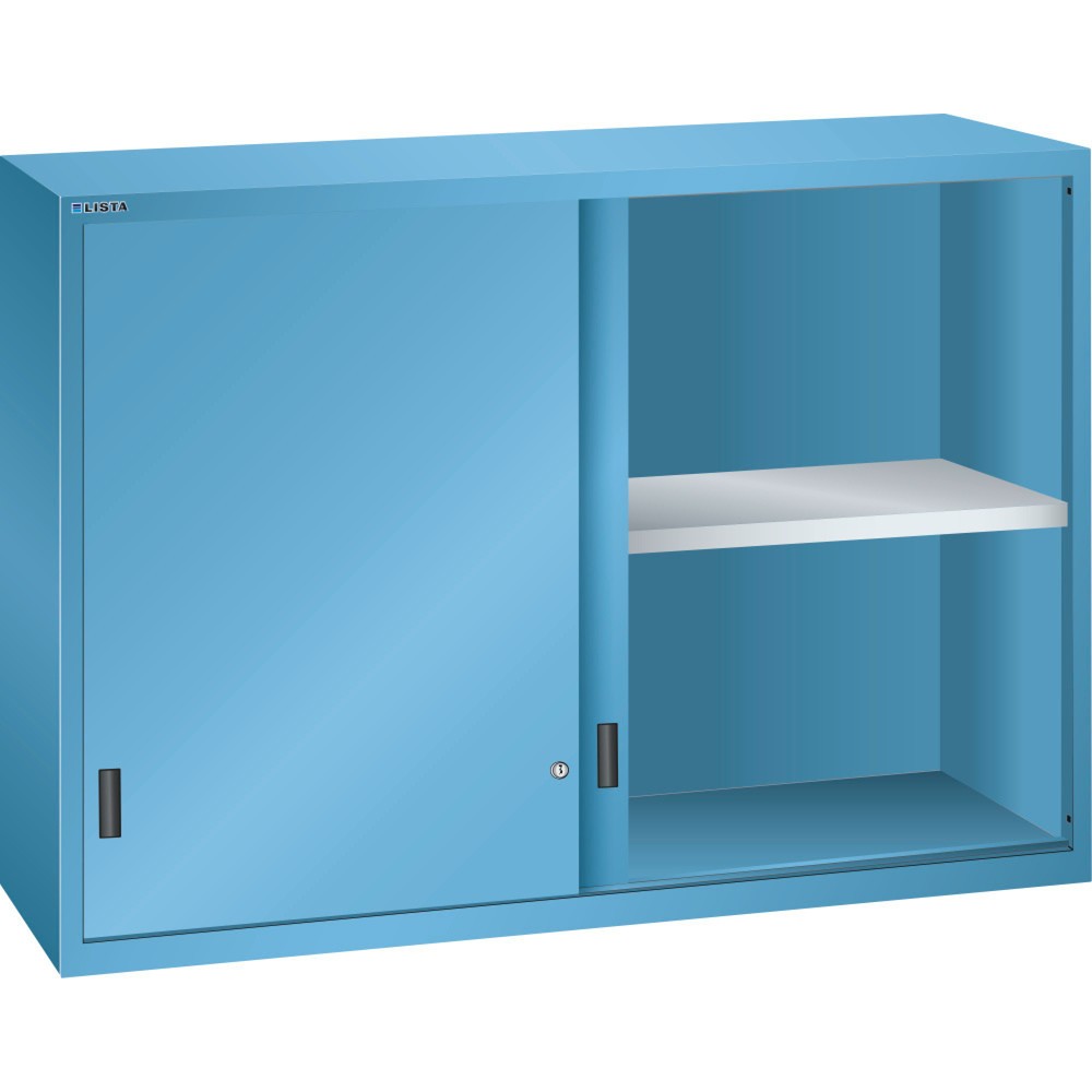 Product afbeelding: Opzetkast LISTA met schuifdeuren 78x27E, (bxdxh) 1431x572x1000 mm, lichtblauw