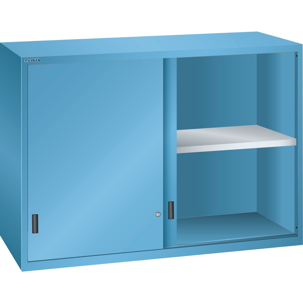 Product afbeelding: Opzetkast LISTA met schuifdeuren 78x36E, (bxdxh) 1431x725x1000 mm, lichtblauw