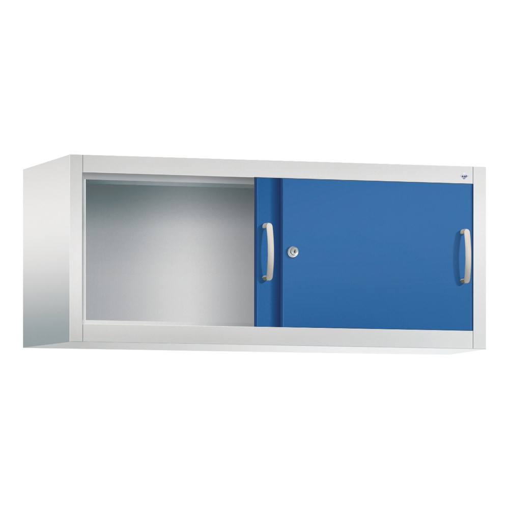 Productafbeelding nr. 2: Opzetkast voor werkplaatsschuifdeurkast C+P, hxbxd 500 x 1.200 x 400 mm, lichtgrijs, gentiaanblauw