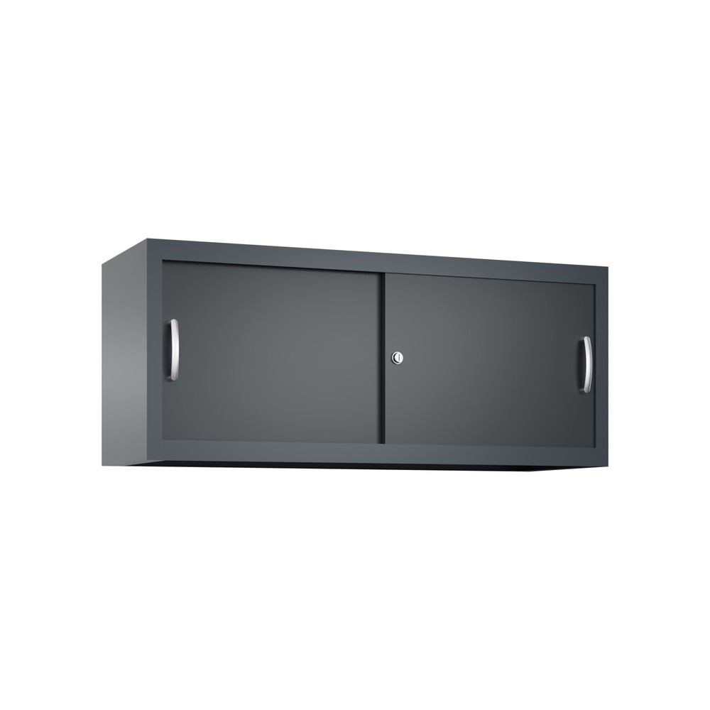 Productafbeelding nr. 1: Opzetkast voor werkplaatsschuifdeurkast C+P, hxbxd 500 x 1.200 x 400 mm, antracietgrijs, zwartgrijs