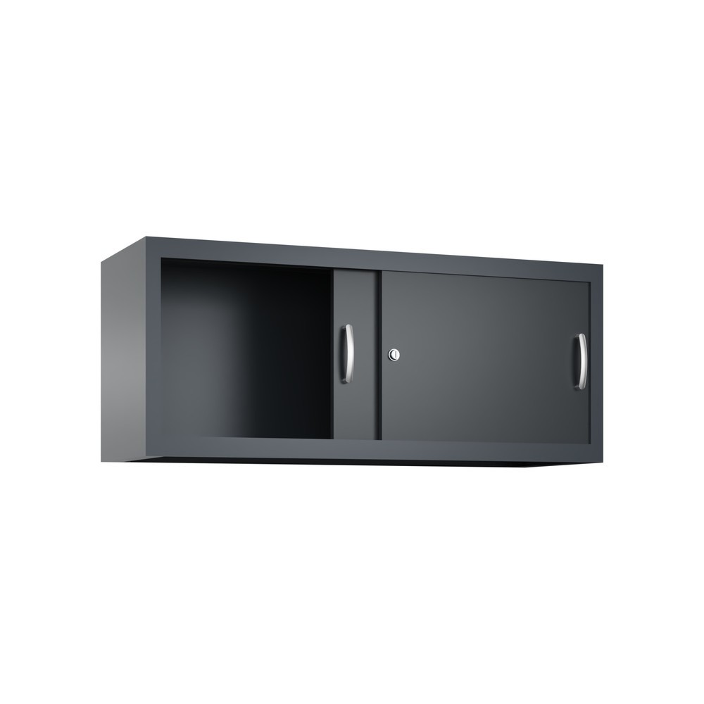 Productafbeelding nr. 2: Opzetkast voor werkplaatsschuifdeurkast C+P, hxbxd 500 x 1.200 x 400 mm, antracietgrijs, zwartgrijs