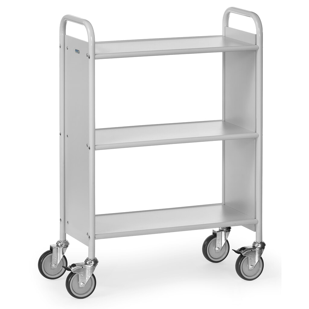 Ordner- en dossierwagen fetra®, 2 vakken zonder achterwand Product afbeelding: Ordner- en dossierwagen fetra®, 2 vakken zonder achterwand
