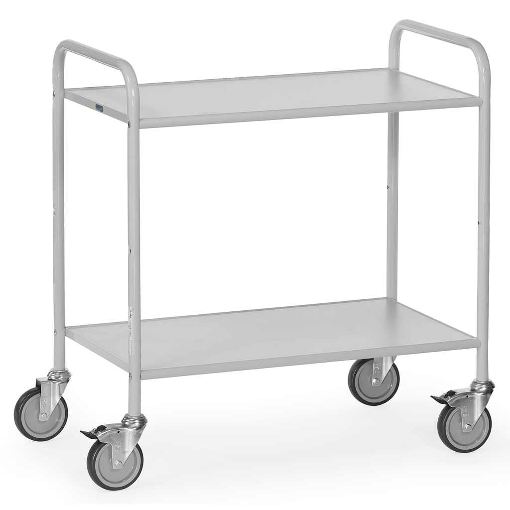 Ordner- en dossierwagen fetra®, open, 2 etages van 800 x 500 mm Product afbeelding: Ordner- en dossierwagen fetra®, open, 2 etages van 800 x 500 mm