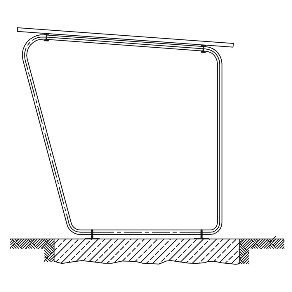 Productafbeelding nr. 2: Overkapping BASIC, 1-zijdig, BE, breedte 2.145 mm