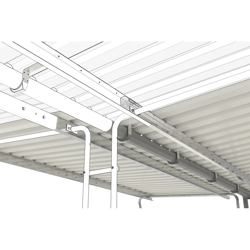 Productafbeelding nr. 2: Overkapping BASIC, 2-zijdig, AE, breedte 4.300 mm
