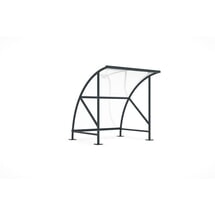 Productafbeelding nr. 1: Overkapping SWING in rondboogontwerp, breedte 2.040 mm, RAL 7016 antracietgrijs