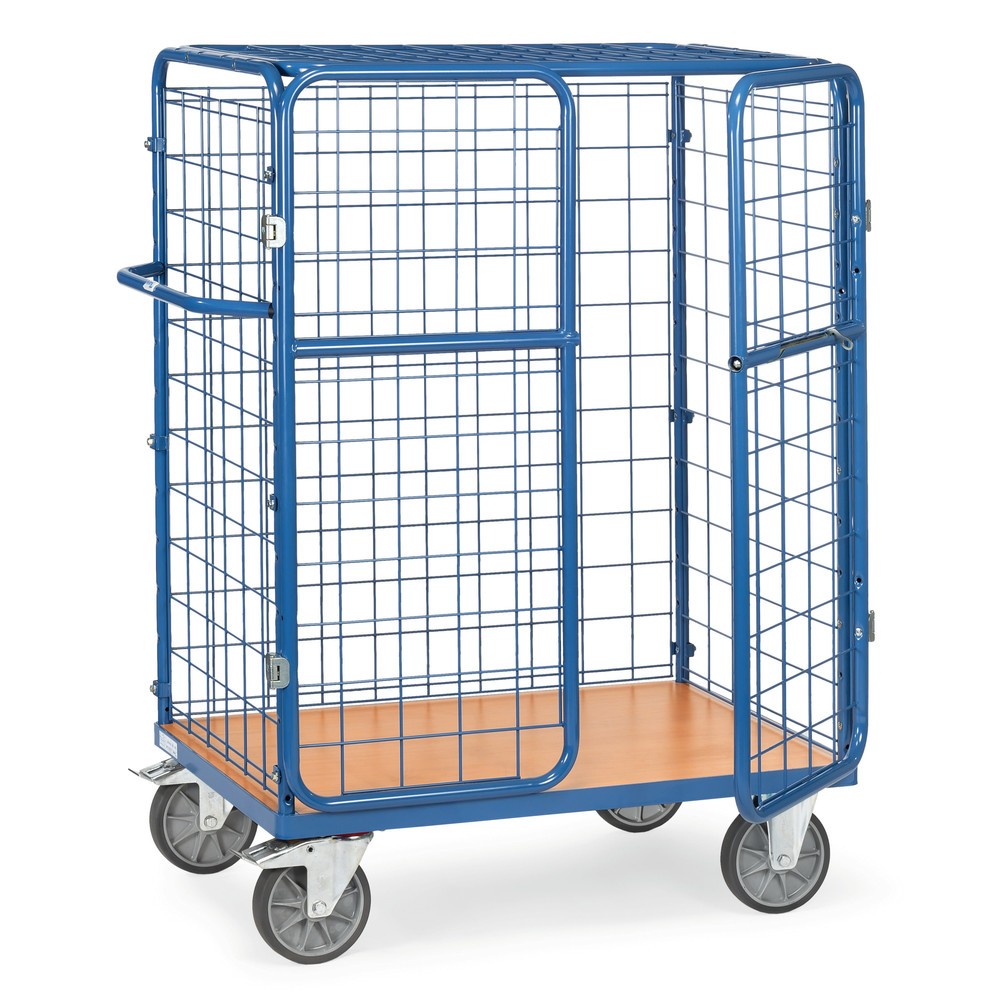 Product afbeelding: Pakketwagen fetra®, draagvermogen 600 kg, laadvlak bxd 1.000 x 700 mm, hoogte 1.552 mm, met dak