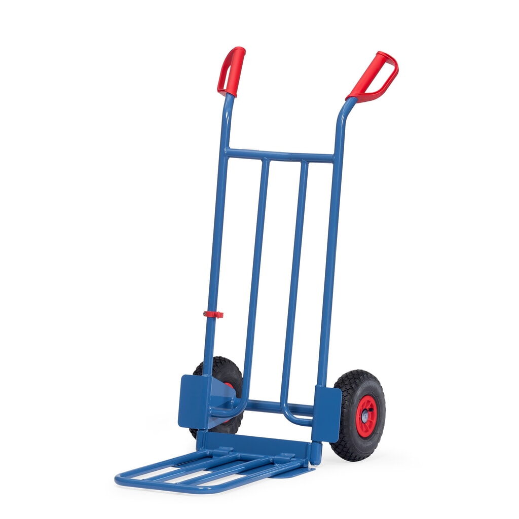 Pakketwagen fetra®, met inklapbare steekplaat, draagvermogen 250 kg, steekplaat bxd 400 x 150 mm, luchtbanden Product afbeelding: Pakketwagen fetra®, met inklapbare steekplaat, draagvermogen 250 kg, steekplaat bxd 400 x 150 mm, luchtbanden