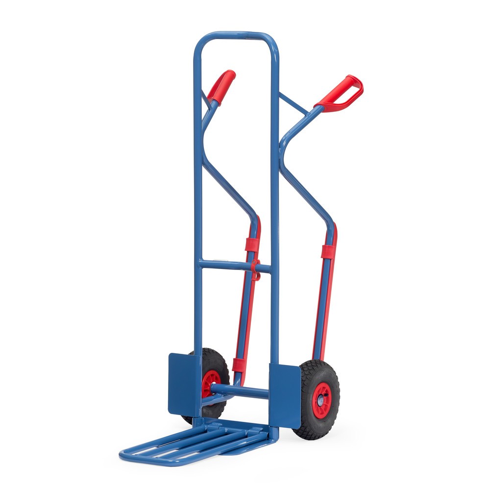 Productafbeelding nr. 1: Pakketwagen fetra®, met inklapbare steekplaat + glijvlakken, draagvermogen 300 kg, steekplaat bxd 320 x 250 mm, luchtbanden