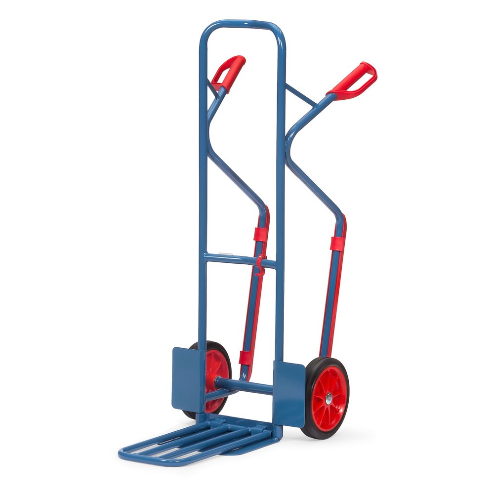 Product afbeelding: Pakketwagen fetra®, met inklapbare steekplaat + glijvlakken, draagvermogen 300 kg, steekplaat bxd 320 x 250 mm, volrubber banden