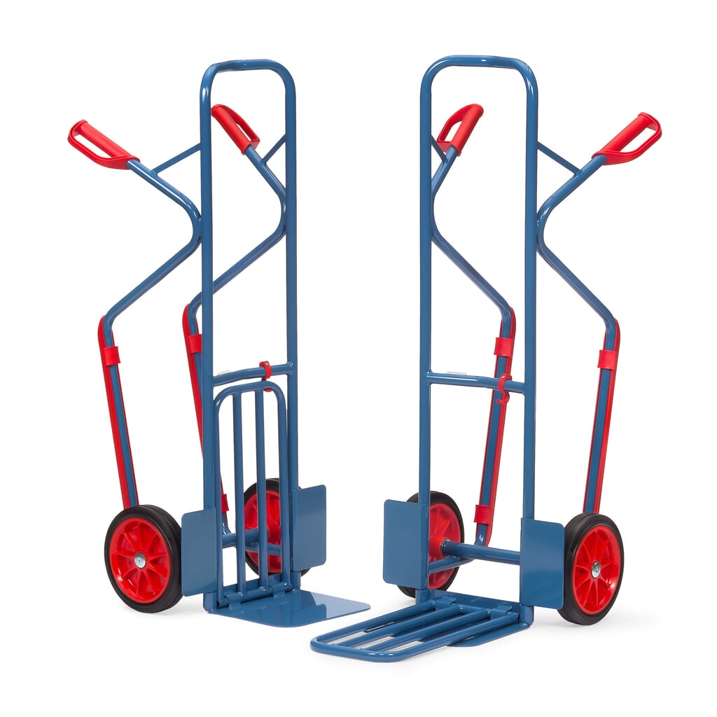 Pakketwagen fetra®, met inklapbare steekplaat + glijvlakken, draagvermogen 300 kg, steekplaat bxd 320 x 250 mm, volrubber banden Productafbeelding nr. 3: Pakketwagen fetra®, met inklapbare steekplaat + glijvlakken, draagvermogen 300 kg, steekplaat bxd 320 x 250 mm, volrubber banden
