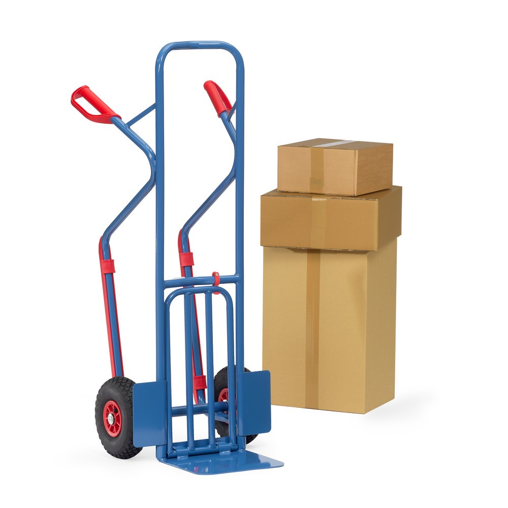 Productafbeelding nr. 6: Pakketwagen fetra®, met inklapbare steekplaat + glijvlakken, draagvermogen 300 kg, steekplaat bxd 320 x 250 mm, luchtbanden
