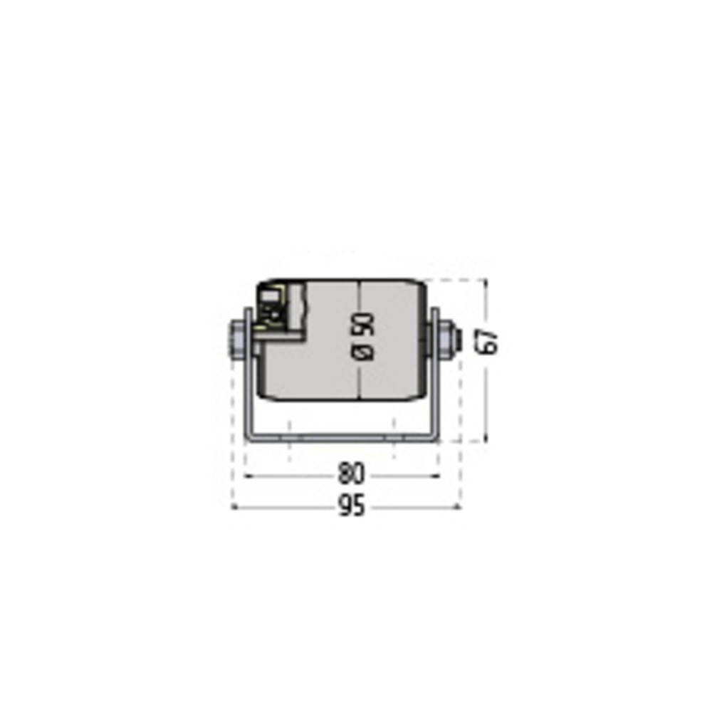 Productafbeelding nr. 2: Pallet-rollenrail, staal, lengtetransport verdeling 104-208 mm, dwarstransport verdeling 52 mm