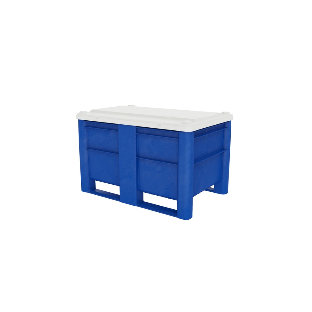 DOLAV Palletbox, 500 liter, blauw Productafbeelding nr. 2: DOLAV Palletbox, 500 liter, blauw