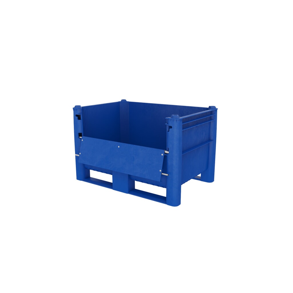 DOLAV Palletbox, met laadklep, 500 liter Product afbeelding: DOLAV Palletbox, met laadklep, 500 liter