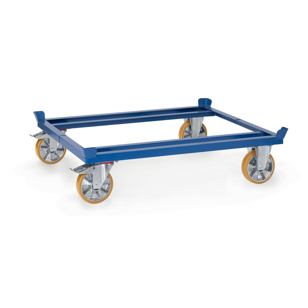 fetra® palletonderwagen, PU-wielen, draagvermogen 1.050 kg, 1.210 x 1.010 mm, briljantblauw Product afbeelding: fetra® palletonderwagen, PU-wielen, draagvermogen 1.050 kg, 1.210 x 1.010 mm, briljantblauw