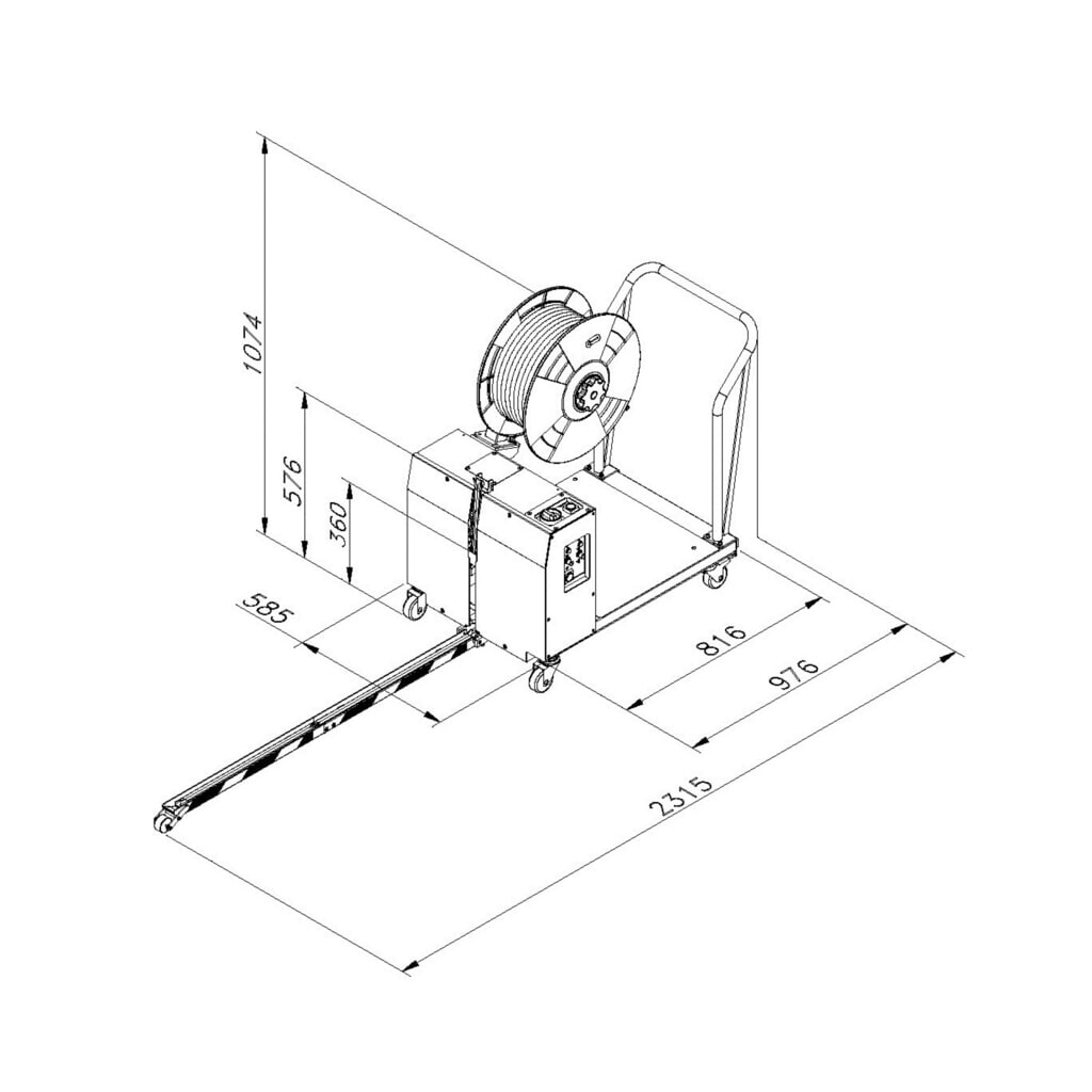 Palletomsnoeringsmachine TP-502 MV Productafbeelding nr. 3: Palletomsnoeringsmachine TP-502 MV