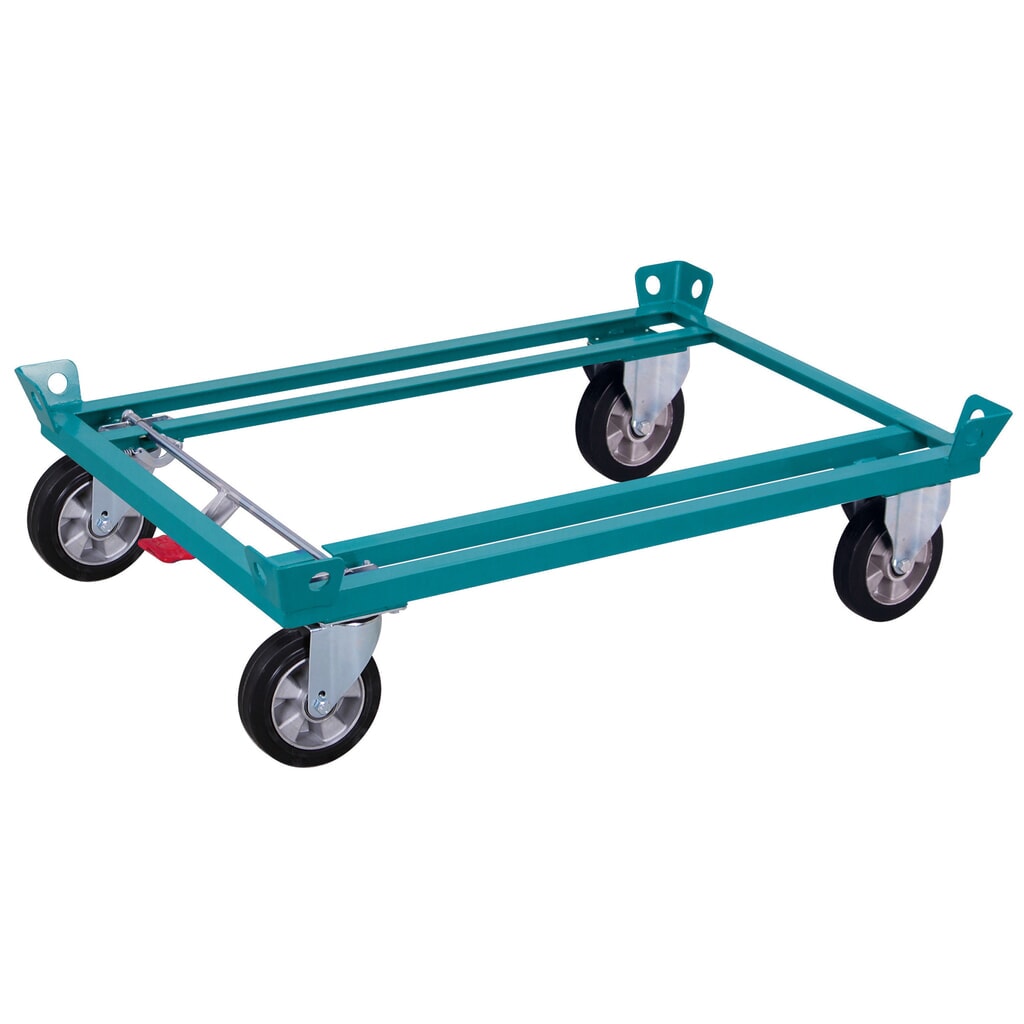 Palletonderwagen Ameise®, met vanghoeken, laadhoogte 280 mm, elastische volrubber banden Product afbeelding: Palletonderwagen Ameise®, met vanghoeken, laadhoogte 280 mm, elastische volrubber banden
