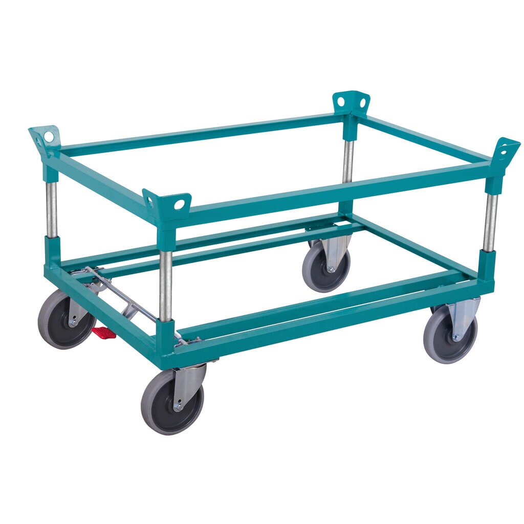 Palletonderwagen Ameise®, met vanghoeken, laadhoogte 650 mm, TPE-banden Product afbeelding: Palletonderwagen Ameise®, met vanghoeken, laadhoogte 650 mm, TPE-banden