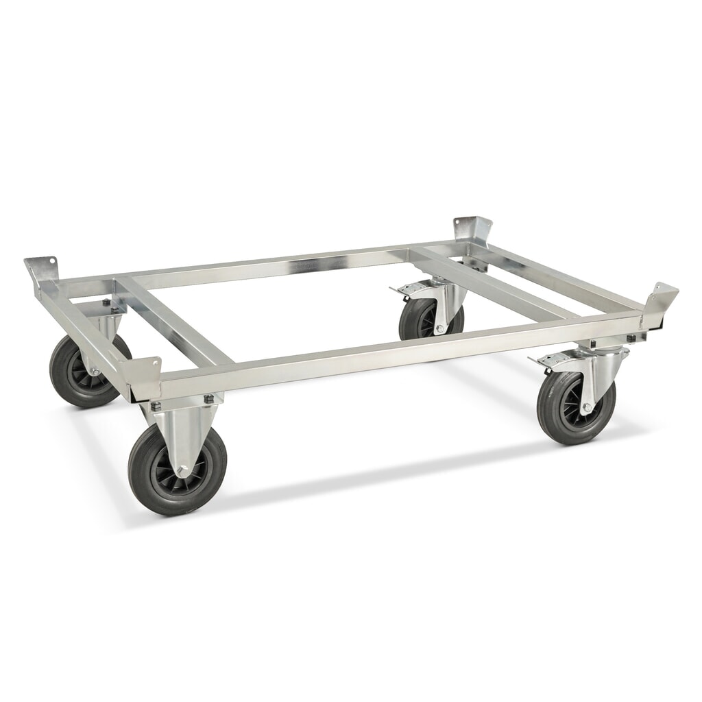 Product afbeelding: Palletonderwagen met vanghoeken, verzinkt, laadhoogte 305 mm