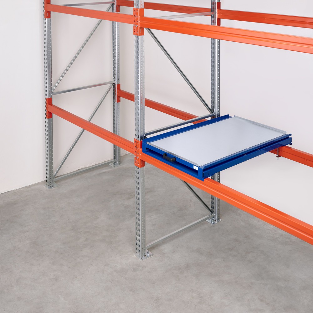 Productafbeelding nr. 2: Palletuittrekvoorziening met stalen legbord, draagvermogen 200 kg, uittrekdiepte 100%