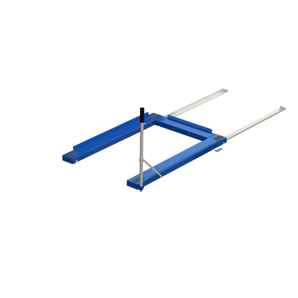 Palletuittrekvoorziening, vloermodel, draagvermogen 800 kg, uittrekdiepte 85%, met 700 mm standaard handgreep Product afbeelding: Palletuittrekvoorziening, vloermodel, draagvermogen 800 kg, uittrekdiepte 85%, met 700 mm standaard handgreep