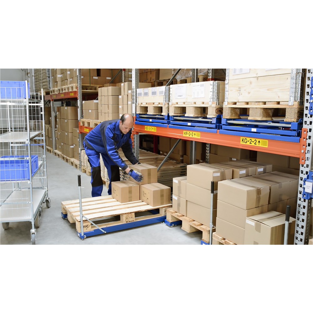 Productafbeelding nr. 2: Palletuittrekvoorziening, vloermodel, draagvermogen 1.000 kg, uittrekdiepte 85%, met 700 mm standaard handgreep