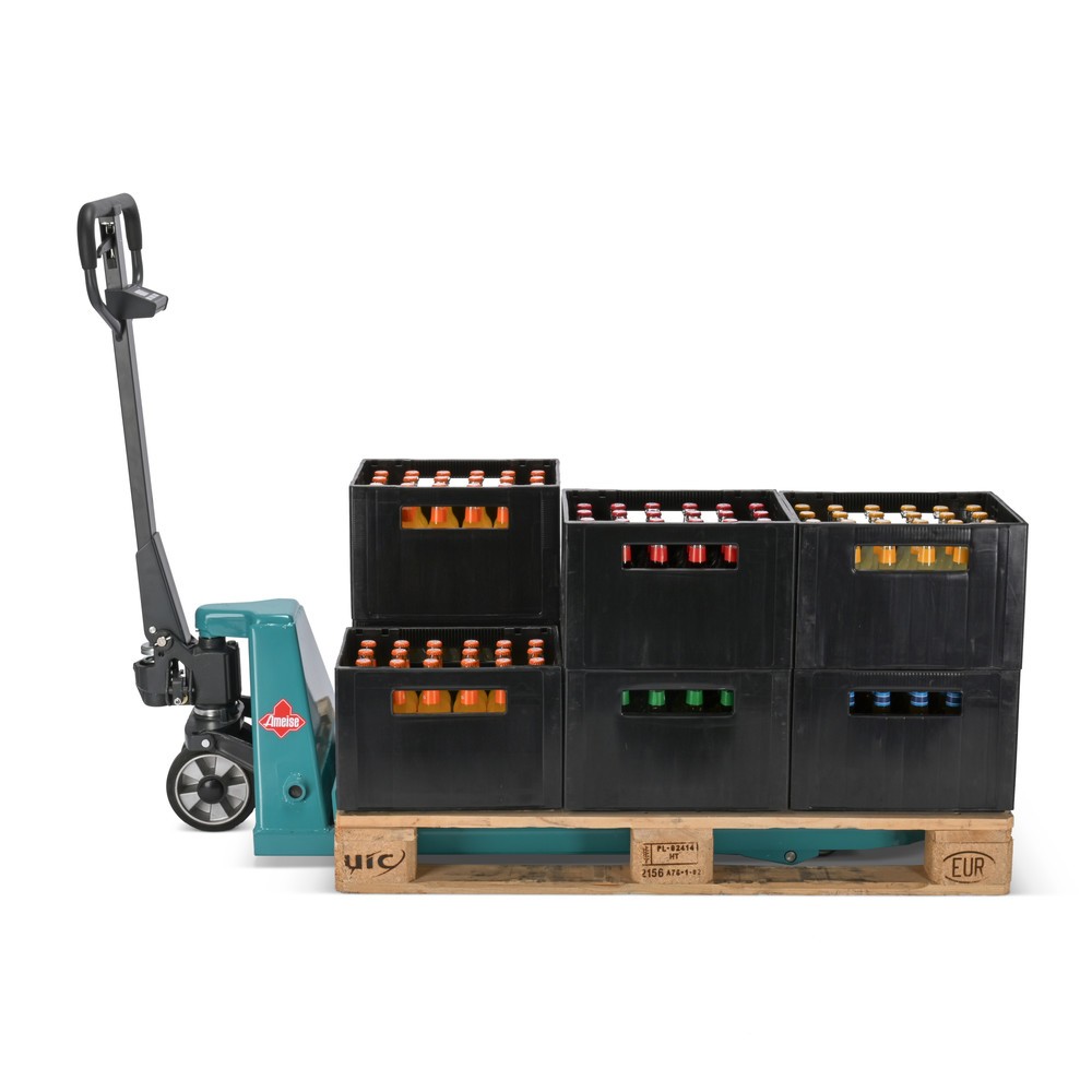 Productafbeelding nr. 2: Handpalletwagen met weegschaal Ameise® PTM 2.0 Scale met display aan de disselkop, draagvermogen 2.000 kg, enkelvoudige wielen