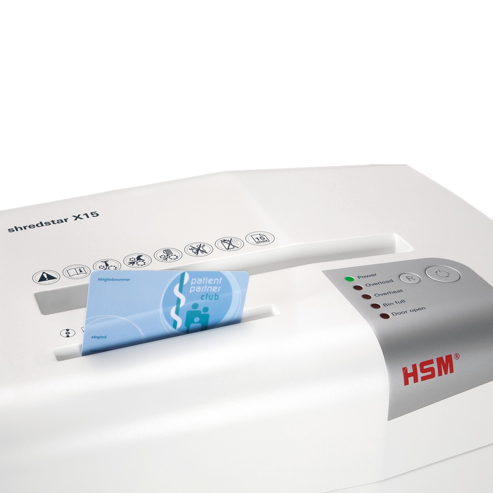 Productafbeelding nr. 2: Papiervernietiger HSM shredstar X15, snippers, 4 x 37 mm
