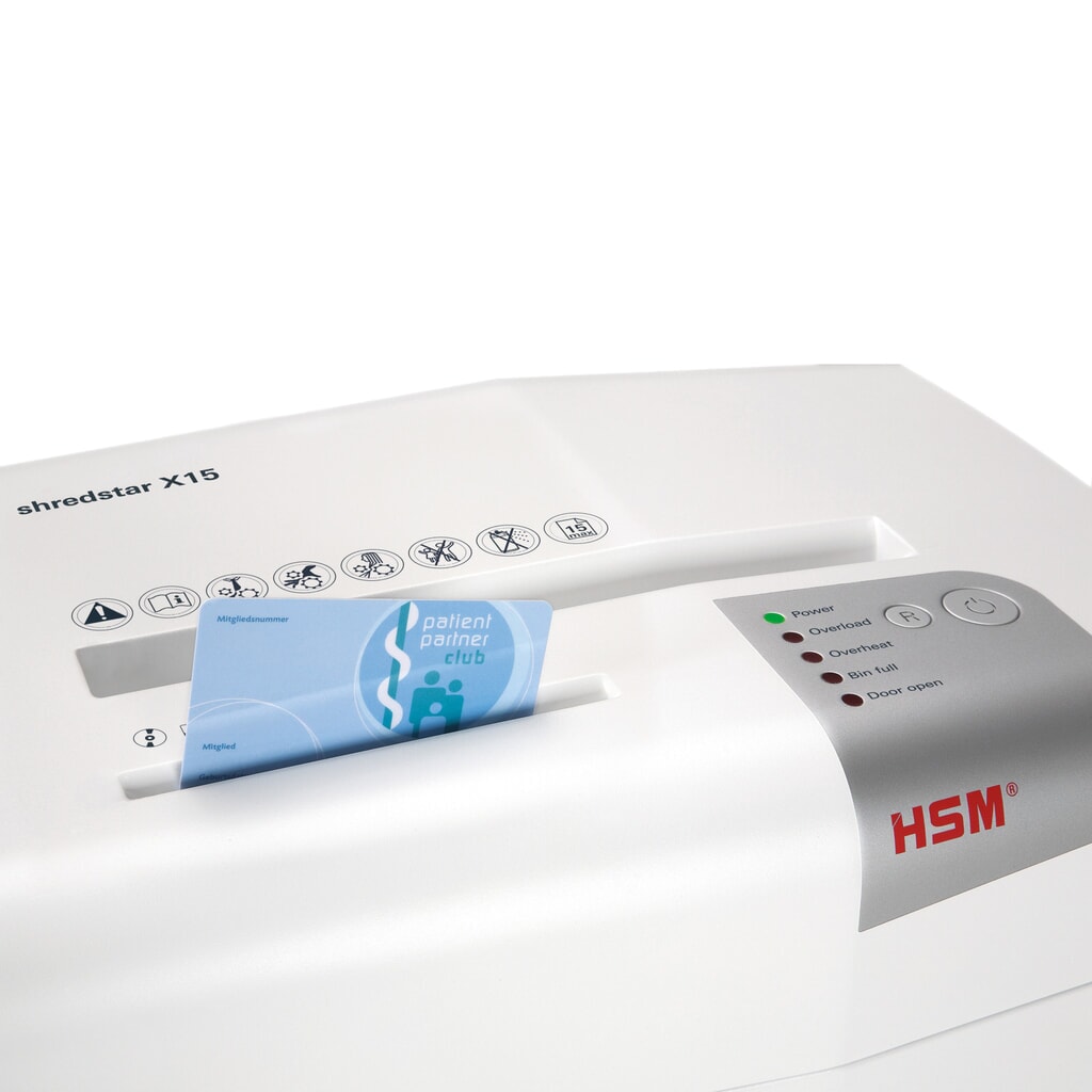 Productafbeelding nr. 2: Papiervernietiger HSM shredstar X15, snippers, 4 x 37 mm