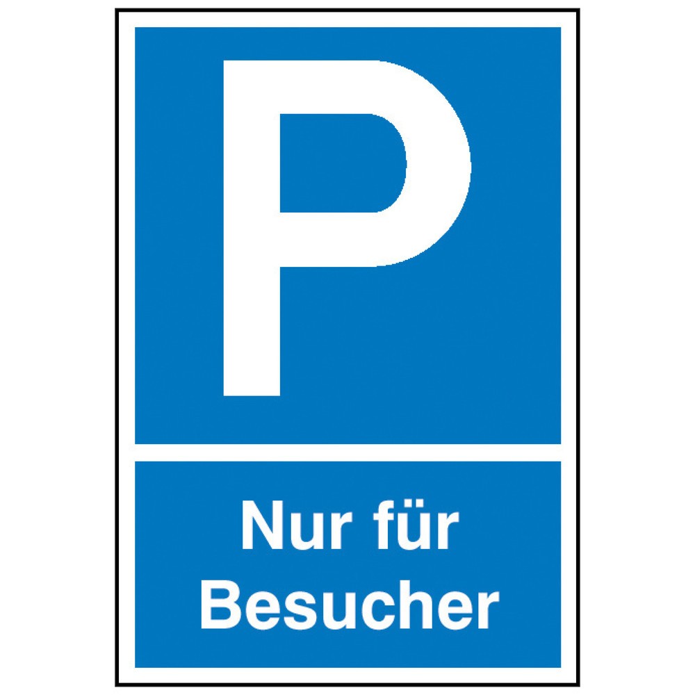 Product afbeelding: Parkeerbord "Alleen voor bezoekers", hxb 600 x 400 mm, aluminium