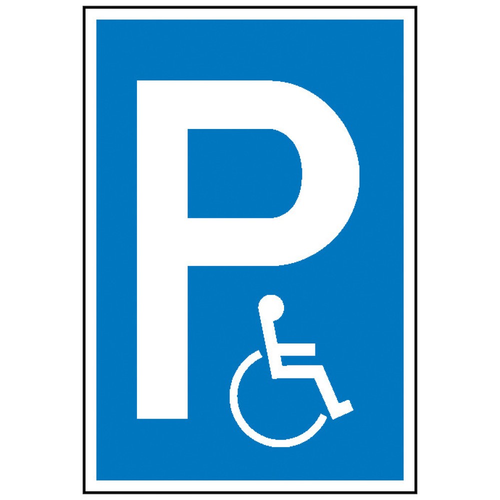 Product afbeelding: Parkeerbord gehandicaptenparkeerplaats, hxb 250 x 150 mm, kunststof