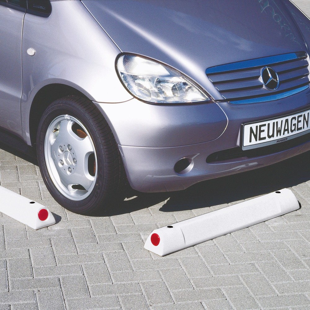 Product afbeelding: Parkeerstop en geleidebalk, wit, lengte 450 mm