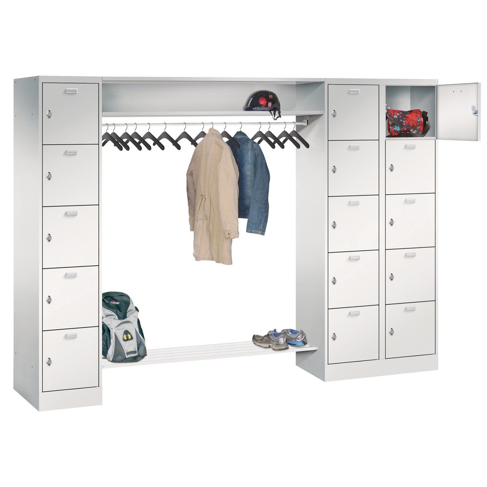 Product afbeelding: PAVOY lockerkast, 1 x 5 vakken + 1 x 10 vakken, draaivergrendeling, hxbxd 1.950 x 2.550 x 500 mm, vakbreedte 400 mm