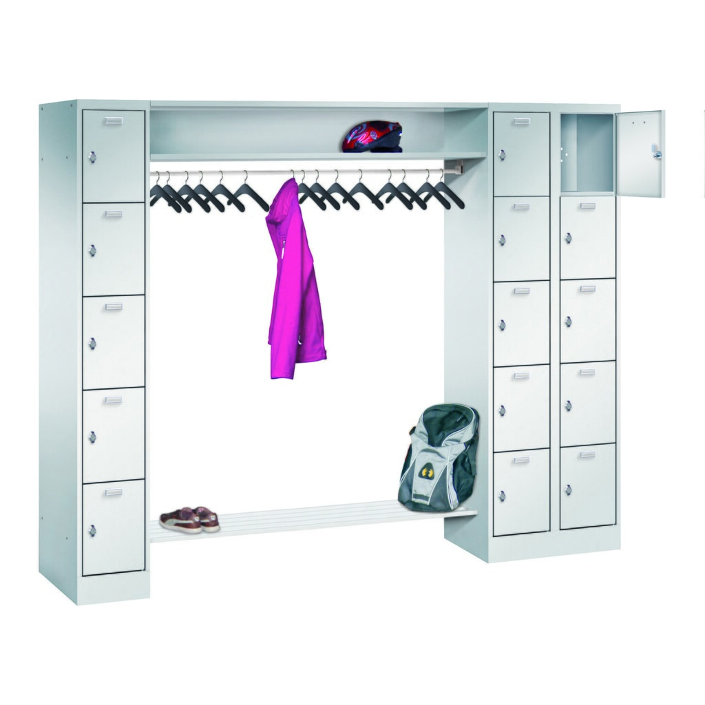 PAVOY lockerkast, 1 x 5 vakken + 1 x 10 vakken, draaivergrendeling, hxbxd 1.950 x 2.250 x 500 mm, vakbreedte 300 mm Product afbeelding: PAVOY lockerkast, 1 x 5 vakken + 1 x 10 vakken, draaivergrendeling, hxbxd 1.950 x 2.250 x 500 mm, vakbreedte 300 mm