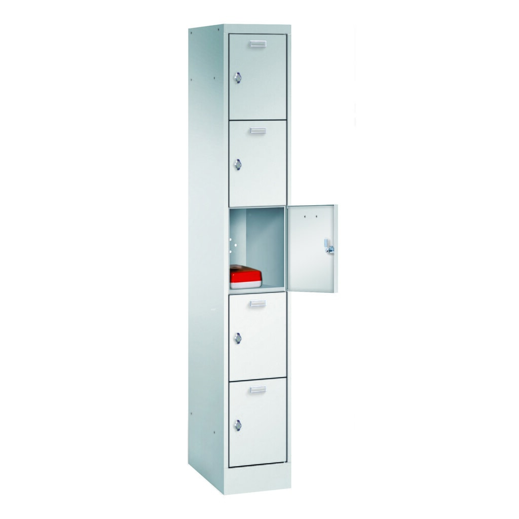 Product afbeelding: PAVOY locker, 5 vakken, draaivergrendeling, hxbxd 1.950 x 300 x 500 mm, vakbreedte 300 mm