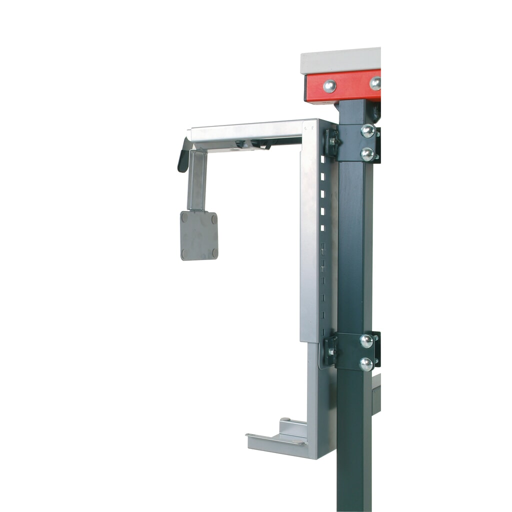 PC-houder voor Rocholz paktafelsystemen, universeel monteerbaar aan de tafelpoten, binnenafmetingen hxb 307-531 x 78-220 mm Product afbeelding: PC-houder voor Rocholz paktafelsystemen, universeel monteerbaar aan de tafelpoten, binnenafmetingen hxb 307-531 x 78-220 mm
