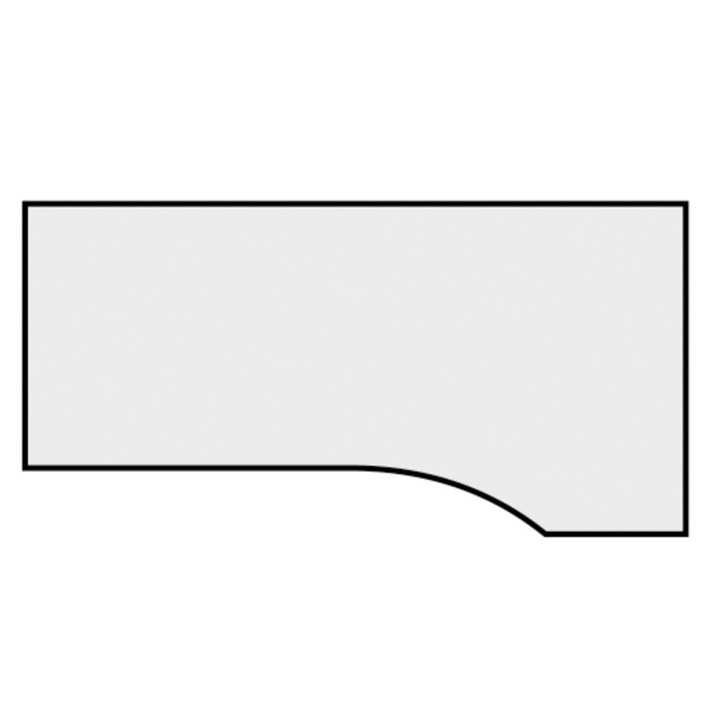 Productafbeelding nr. 4: Pc-bureau Profi, frame met C-voet, pc-vorm rechts, bxd 1.800 x 1.000 mm, wit