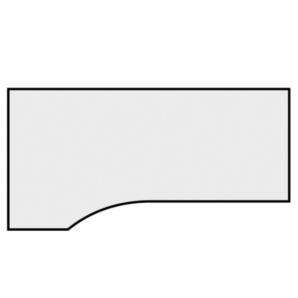 Productafbeelding nr. 6: Pc-bureau Profi, frame met C-voet, pc-vorm rechts, bxd 1.800 x 1.000 mm, wit