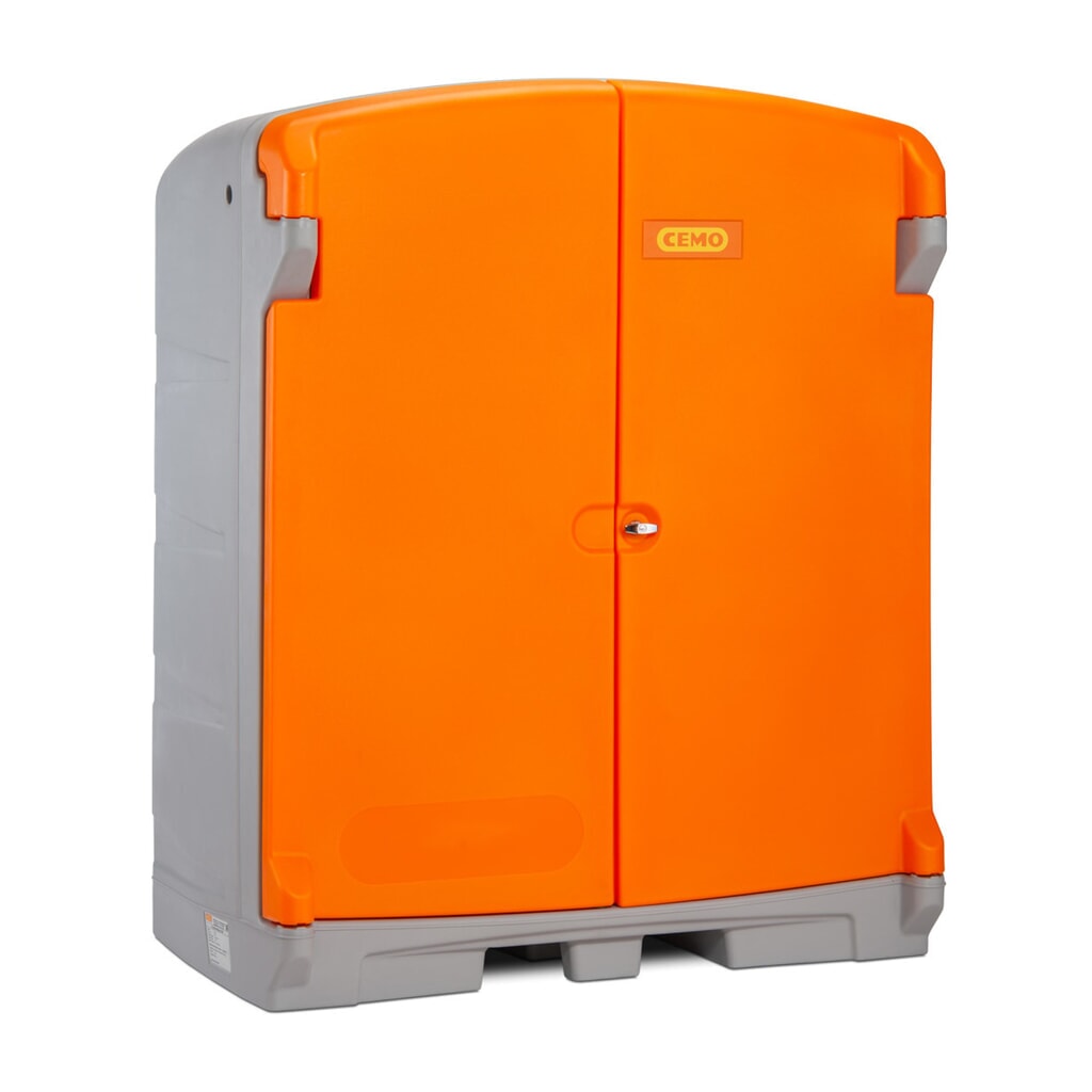 PE-depot voor gevaarlijke stoffen CEMO 220/2, 2 x 200 l, inhoud 220 l Product afbeelding: PE-depot voor gevaarlijke stoffen CEMO 220/2, 2 x 200 l, inhoud 220 l