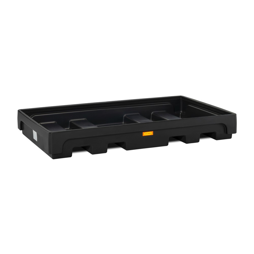 Product afbeelding: PE-stellinglekbak CEMO 22/520, voor vakafmetingen 2.200 x 1.100 mm, inhoud 520 l, voor 2 pallets